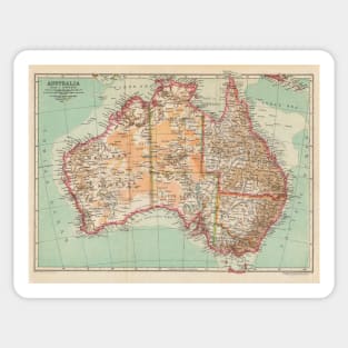 Australia Antique Maps Sticker